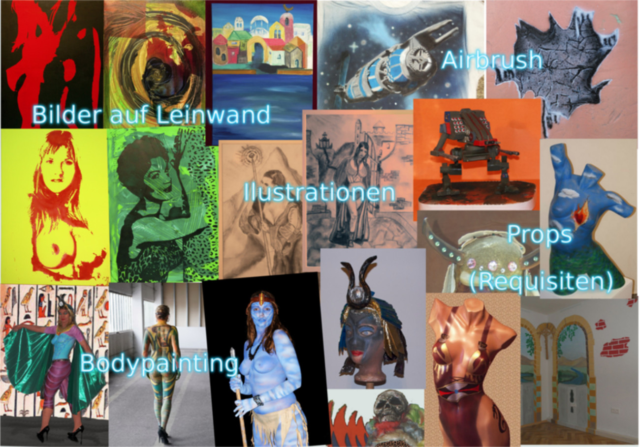 Bodypainting, Airbush