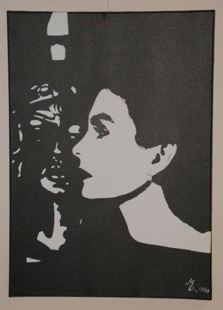 Titel Schwarz/Weiss 2\nAcryl auf Leinwand\nVerkauft
