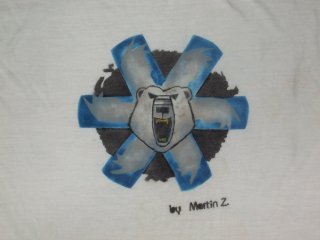 Clan Ghostbear \nTechnik: Airbrush auf T-Shirt \n